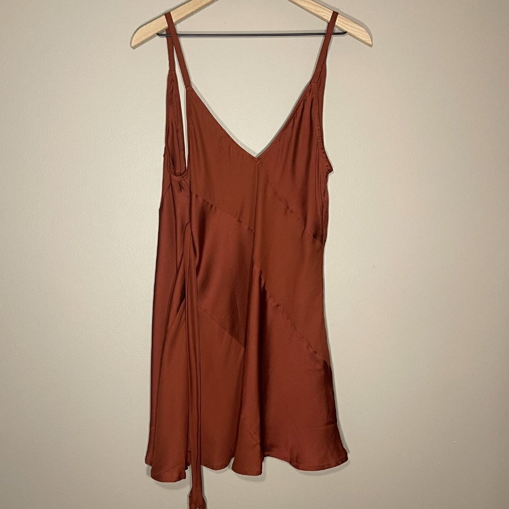 Women's S Intimately FP Like Me Or Love Me Slip Silky DeepV Neck Side Tie Close - Picture 6 of 9